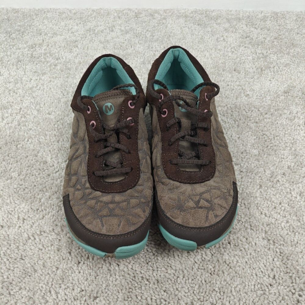 Merrell Espresso Women's Size 7.5 Brown/Blue Walking Hiking Trail Running Shoes
